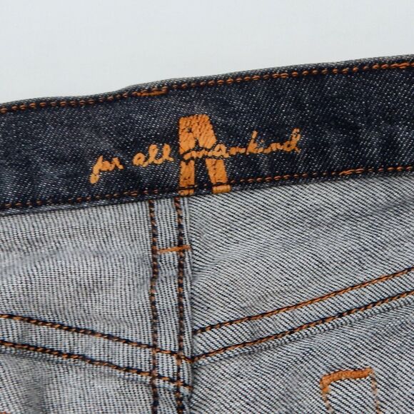 7 For All Mankind Jerome Dahan Bootcut Jeans Size 30 Womens Black Raw Hem - Picture 6 of 12